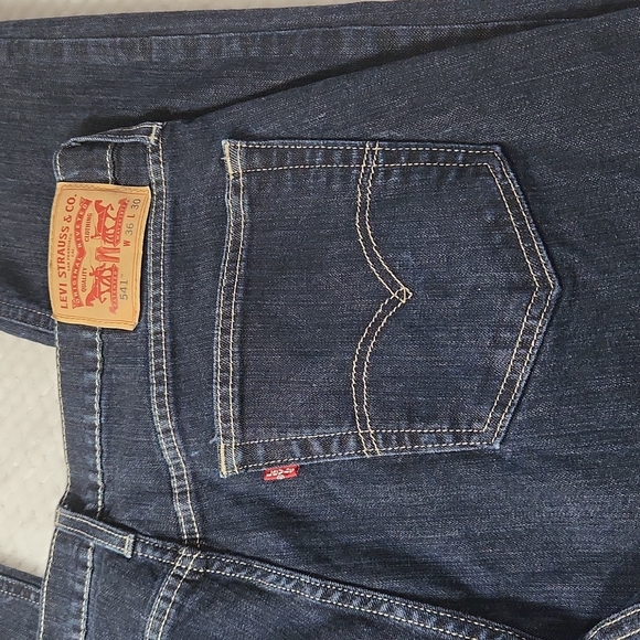 LEVIS 541 MENS JEANS SIZE W36 L30 DARK BLUE DENIM - Picture 5 of 11